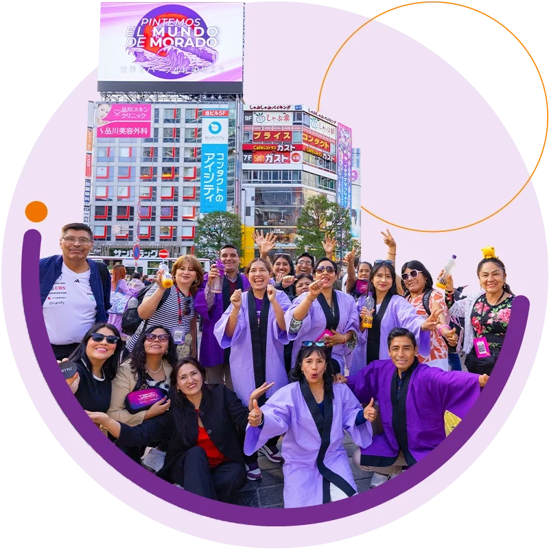 Grupo de empresarios OMNILIFE en su viaje internacional por Japón