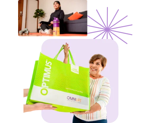 Cliente OMNILIFE recibiendo su pedido